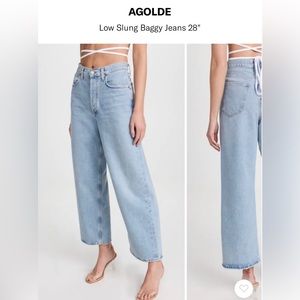 Agolde low slung baggy jeans 28’’ size 27